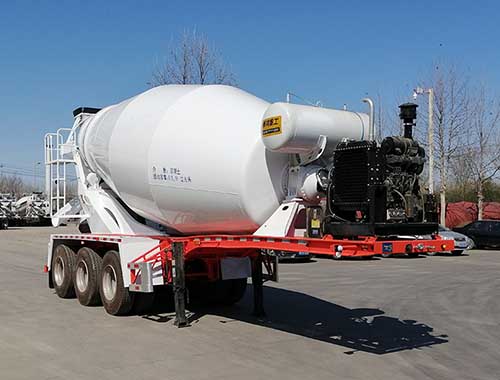 唐鸿重工牌9.6米30.9吨3轴混凝土搅拌运输半挂车(XT9401GJB)