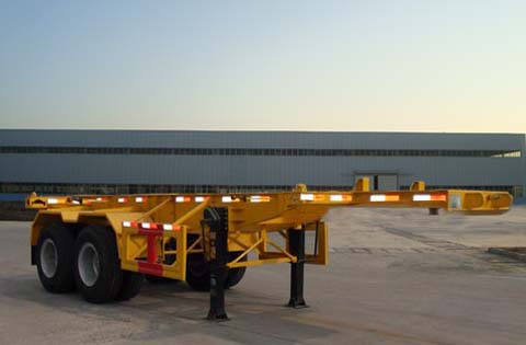 梁山东岳牌7.6米32吨2轴集装箱运输半挂车(CSQ9352TJZ)