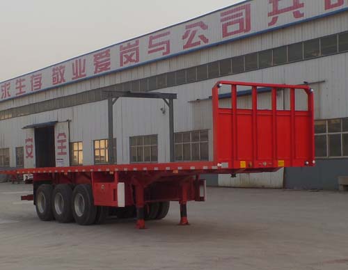 龙恩牌11.5米34.6吨3轴平板运输半挂车(LHE9400TPB)
