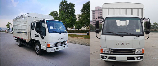 江淮牌HFC5040CCYP93K1B4V-S倉(cāng)柵式運(yùn)輸車公告圖片