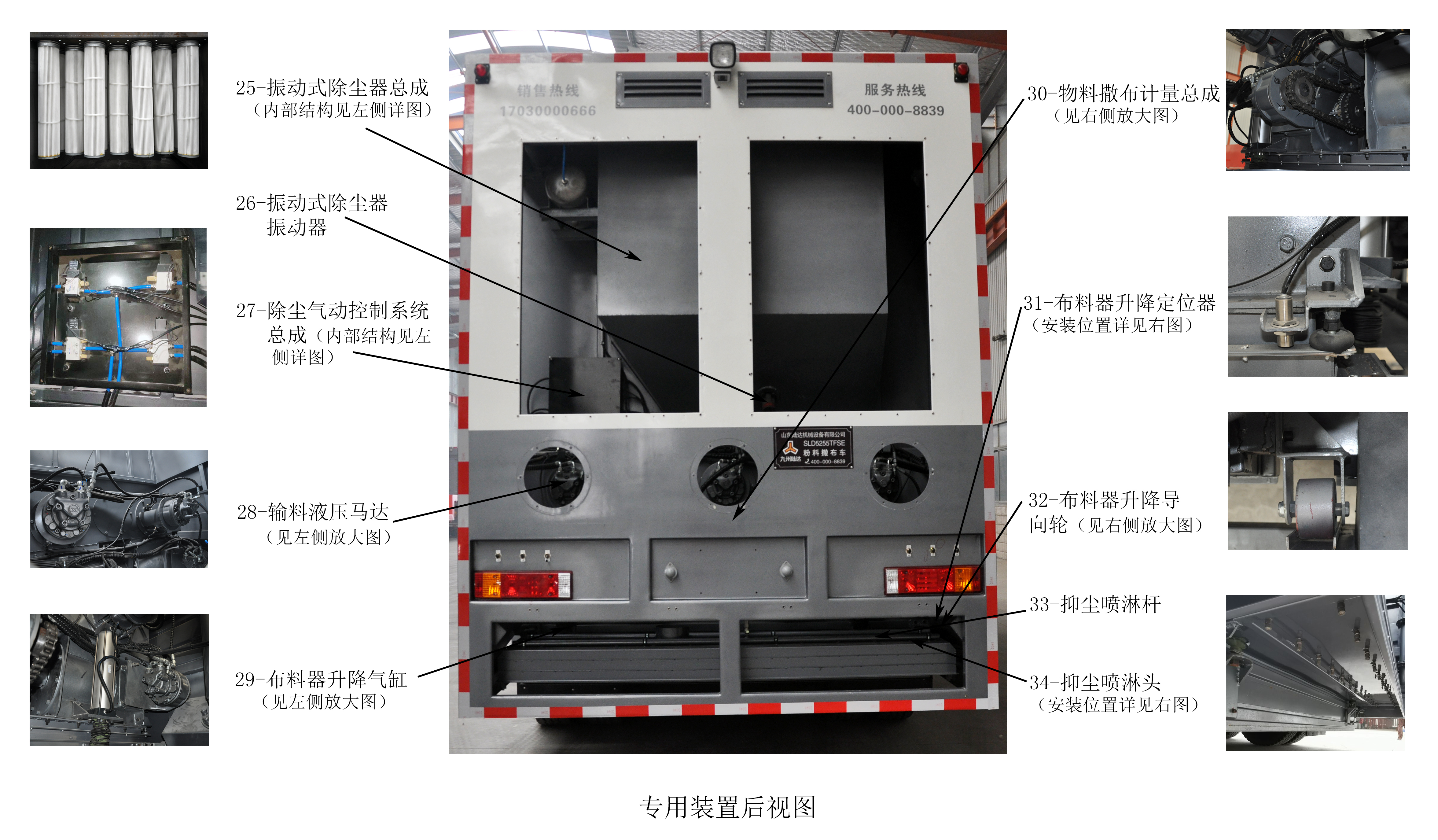 九州陆达牌SLD5255TFSE粉料撒布车公告图片