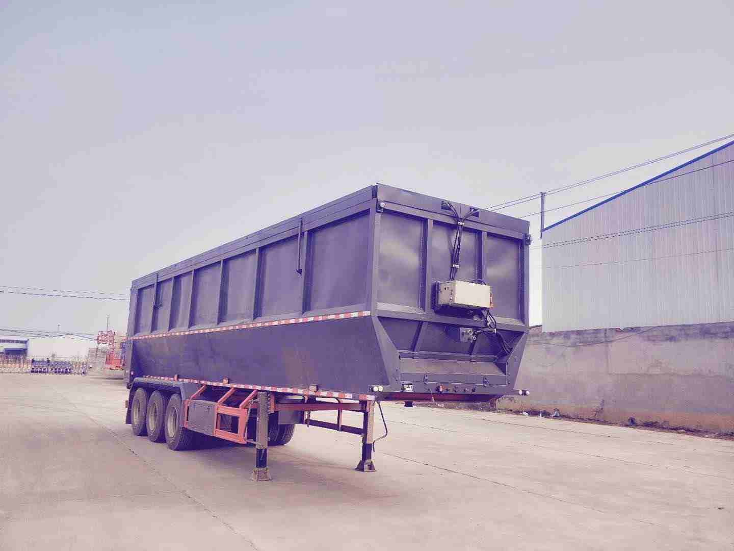 大翔牌11米31.3吨3轴散装粮食运输半挂车(STM9400ZLS)