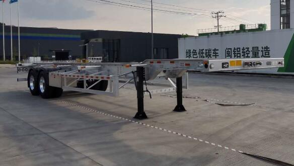 闽铝轻量化牌12.4米31.7吨2轴铝合金集装箱运输半挂车(FML9351TJZ402S1)