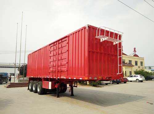 聚运达牌11米33.4吨3轴厢式运输半挂车(LZY9401XXY)