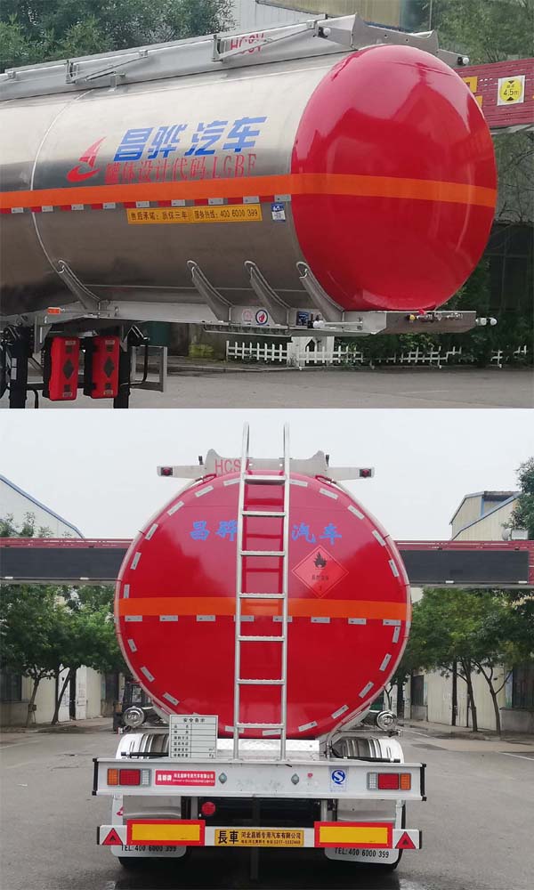 昌骅牌HCH9407GRYJC铝合金易燃液体罐式运输半挂车公告图片