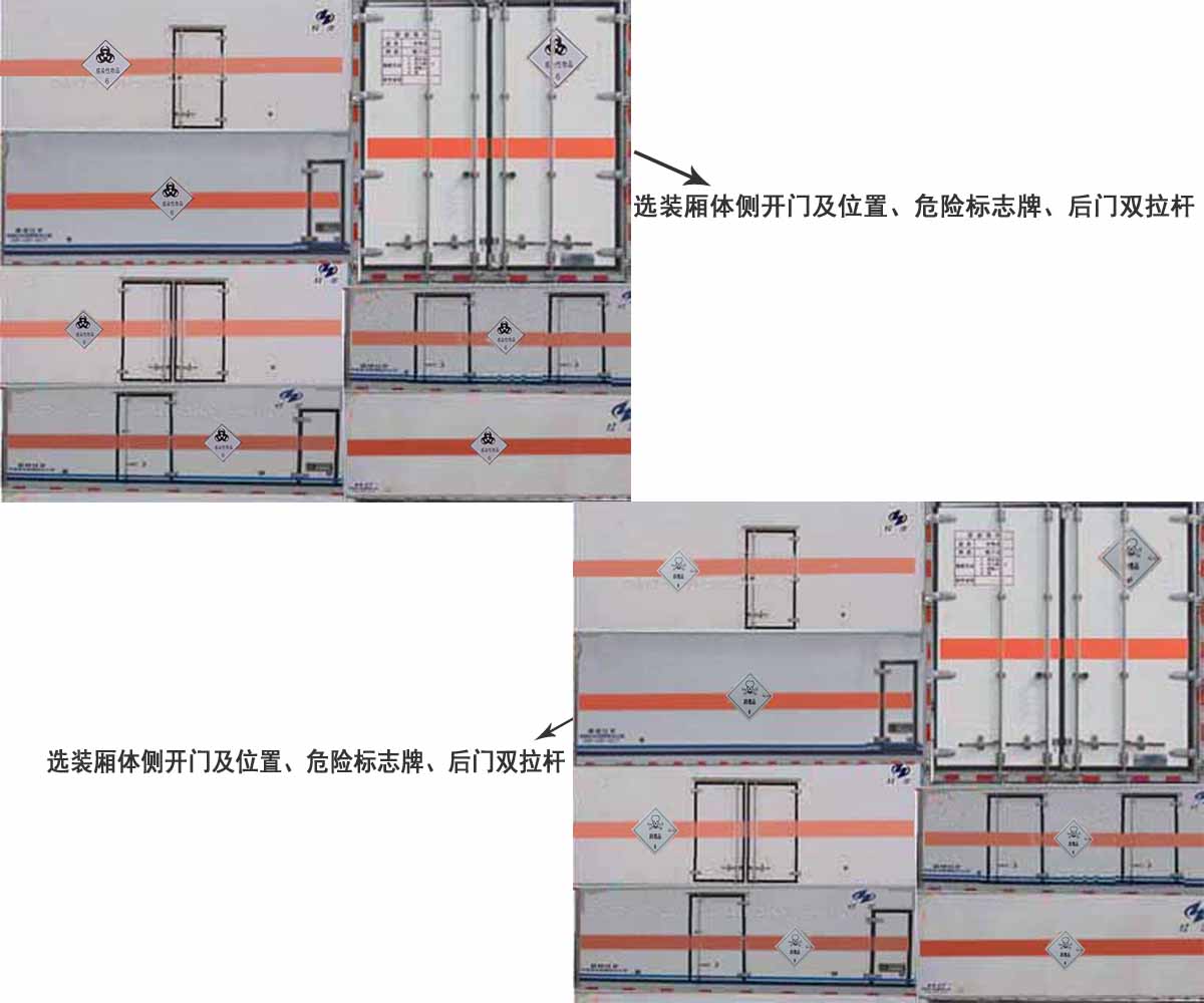 红宇牌HYJ5180XDG-DF毒性和感染性物品厢式运输车公告图片