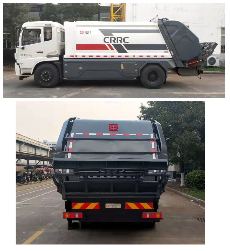 中國(guó)中車牌TEG5180ZYSADFBEV1純電動(dòng)壓縮式垃圾車公告圖片