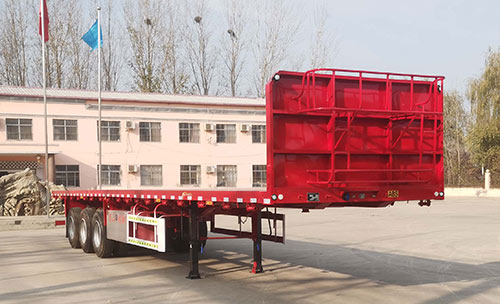 梁山金瑞牌13米34.2吨3轴平板运输半挂车(EHL9400TPB)