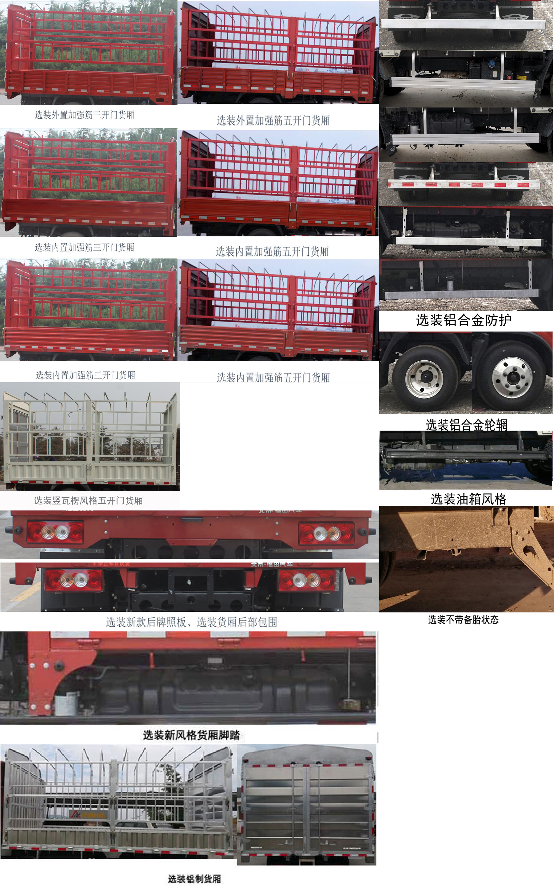 福田牌BJ5046CCY9JBA-02仓栅式运输车公告图片