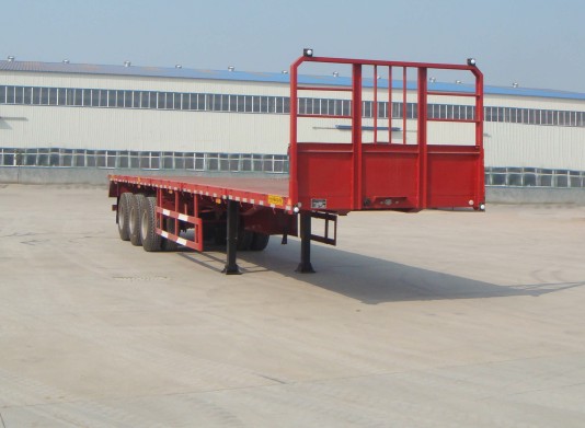 驹王牌13米34.1吨3轴平板运输半挂车(ZJW9400TPB)