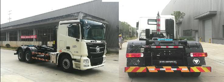 福田牌BJ5252ZXXE6-H1车厢可卸式垃圾车公告图片