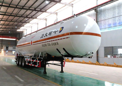 祥力牌13米24.6吨3轴低温液体运输半挂车(XLZ9400GDY)