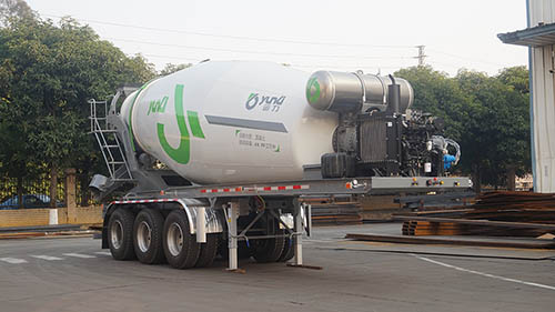 运力牌9.9米30.7吨3轴混凝土搅拌运输半挂车(LG9401GJB)