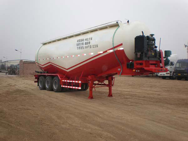 骏通牌10.8米29.3吨3轴低密度粉粒物料运输半挂车(JF9401GFL49)