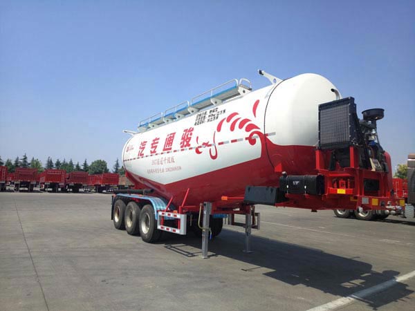 骏通牌9.6米33.2吨3轴中密度粉粒物料运输半挂车(JF9404GFL38)