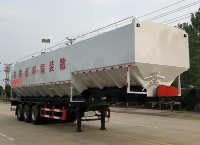 程力威牌13.8米27.3吨3轴散装饲料运输半挂车(CLW9400ZSL)