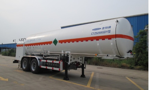 查特牌9.6米18.4吨2轴低温液体运输半挂车(CTZ9290GDY)