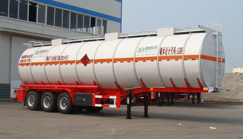 盛润牌12.1米30.5吨3轴易燃液体罐式运输半挂车(SKW9401GRYT)