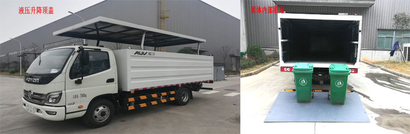 福田牌BJ5073XTYE6-H1密閉式桶裝垃圾車公告圖片
