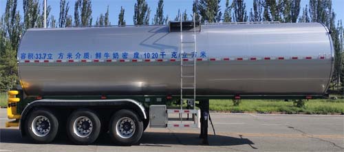 牧利卡牌10.3米33.2吨3轴液态食品运输半挂车(NTC9407GYS)