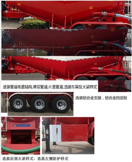 东润牌WSH9407GXH下灰半挂车公告图片