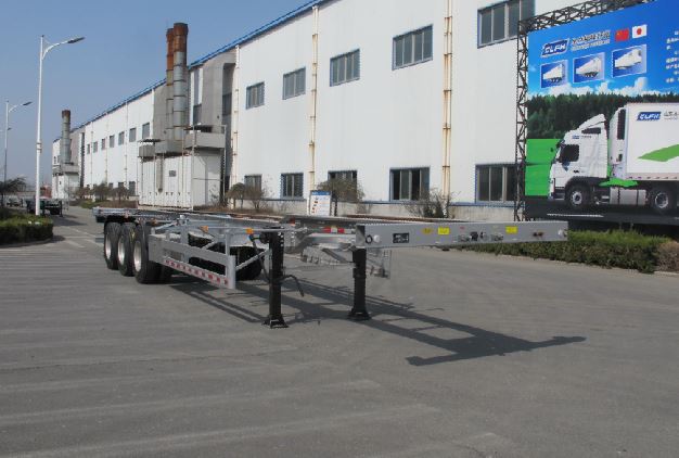 丛林牌12.4米35.9吨3轴铝合金集装箱运输半挂车(LCL9407TJZ)