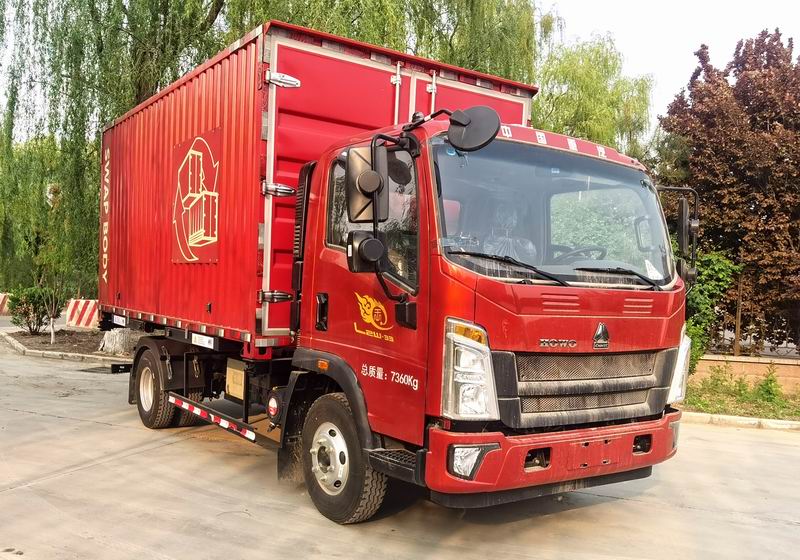 豪沃牌ZZ5077ZKXF3315F174車廂可卸式汽車公告圖片