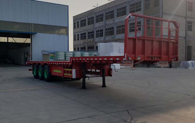 平安运达牌13米34.5吨3轴平板运输半挂车(LPA9400TPBE)
