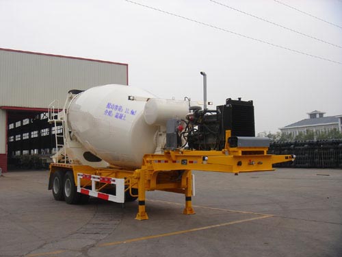 中集牌10米25.9吨2轴混凝土搅拌运输半挂车(ZJV9350GJBDD01)