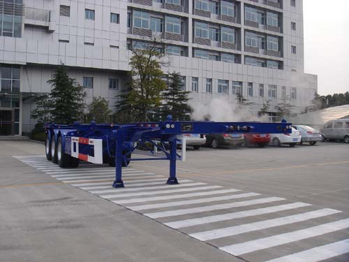 中集牌12.4米34.4吨3轴集装箱运输半挂车(ZJV9400TJZA)
