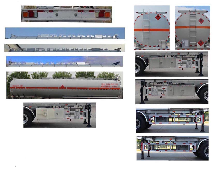 金碧牌PJQ9402GRYL铝合金易燃液体罐式运输半挂车公告图片