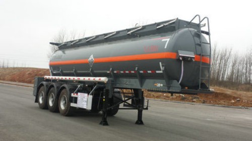 永强牌10.2米31.5吨3轴腐蚀性物品罐式运输半挂车(YQ9400GFWCY1)