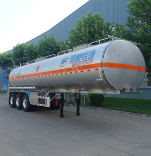 明航牌ZPS9409GRYD铝合金易燃液体罐式运输半挂车图片