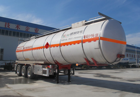 盛润牌11.9米31.7吨3轴易燃液体罐式运输半挂车(SKW9400GRYTW)