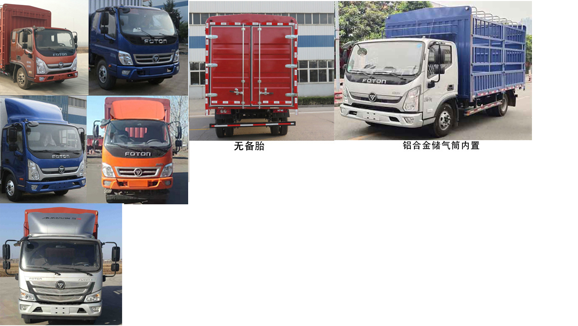 BJ2048Y7JDS-AB3 福田牌170马力单桥柴油4.2米国六越野仓栅式运输车图片