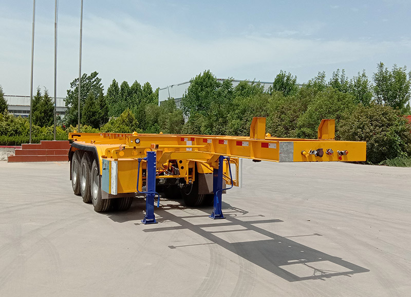 麟州牌9米35.6吨3轴集装箱运输半挂车(YDZ9400TJZ1)