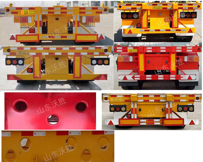 郓胜牌LWS9401TJZ集装箱运输半挂车公告图片