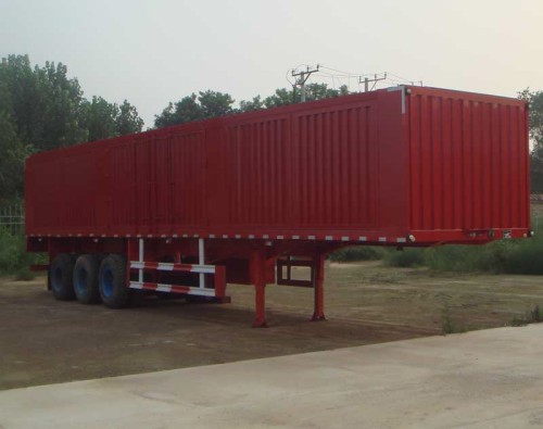 驹王牌13米32.9吨3轴厢式运输半挂车(ZJW9407XXY)