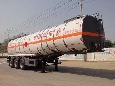 永强牌11米30吨3轴易燃液体罐式运输半挂车(YQ9400GRYF2)