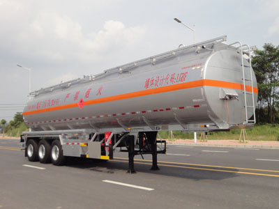永强牌12.5米33吨3轴铝合金易燃液体罐式运输半挂车(YQ9400GRYT2)