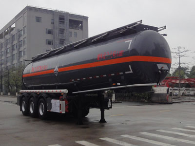 永强牌10.6米30吨3轴腐蚀性物品罐式运输半挂车(YQ9401GFWY2)
