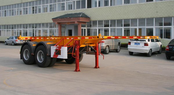 醒狮牌7.7米31.5吨2轴集装箱运输半挂车(SLS9352TJZ)