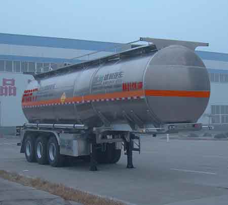 盛润牌10.5米34.1吨3轴氧化性物品罐式运输半挂车(SKW9400GYWL)