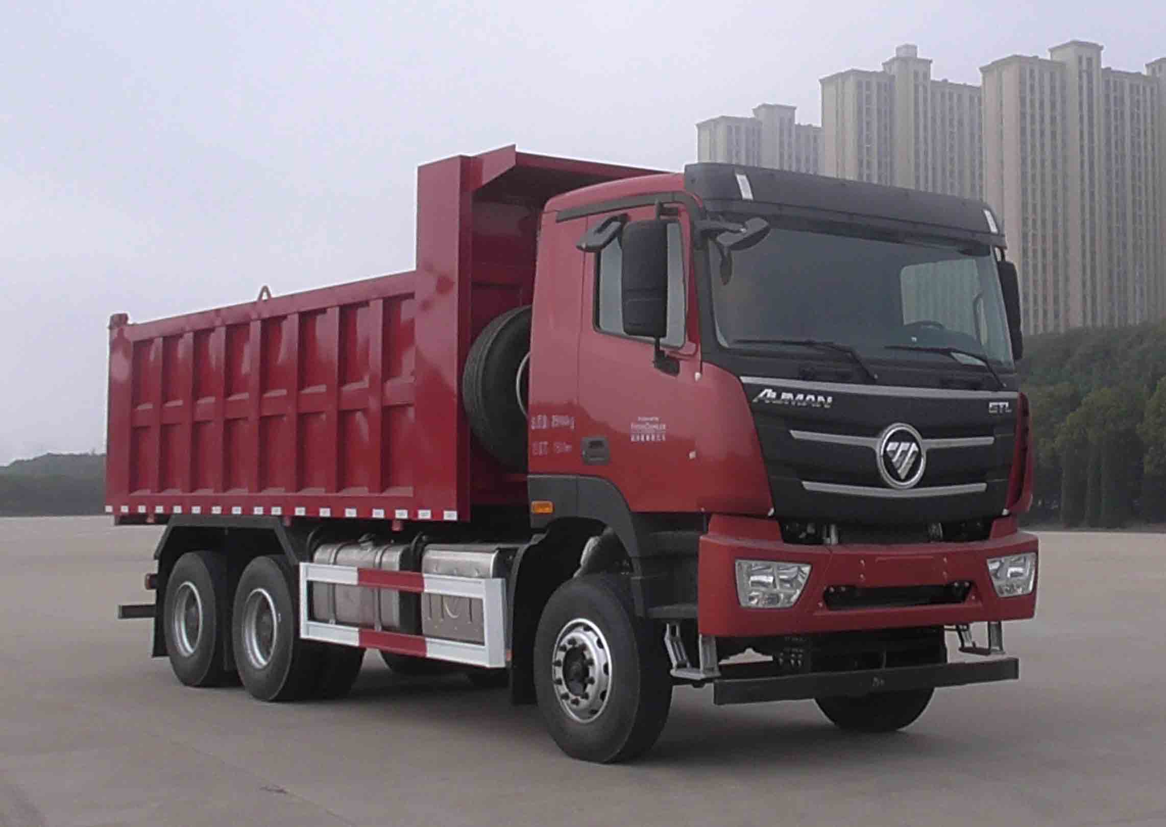 bj3259y6dll-16 欧曼牌400马力后双桥,后八轮柴油6米国六自卸汽车