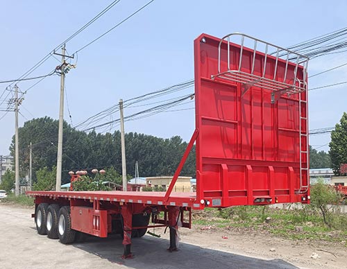 鲁梁金骏牌11.5米34.5吨3轴平板运输半挂车(SJJ9401TPB)