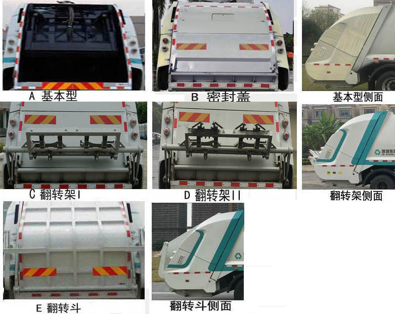 东风牌EQ5120ZYSSBEV纯电动压缩式垃圾车公告图片