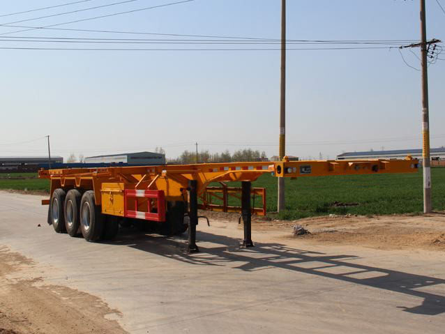 金多利牌12.5米34.5吨3轴集装箱运输半挂车(KDL9400TJZ)