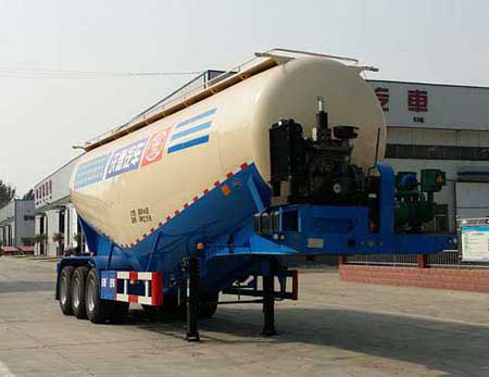 沃德利牌12米30.8吨3轴低密度粉粒物料运输半挂车(WDL9401GFL)