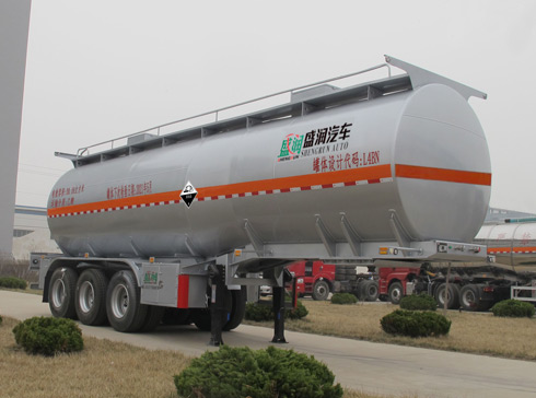 盛润牌10.3米31.9吨3轴腐蚀性物品罐式运输半挂车(SKW9403GFWT)