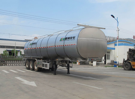 盛润牌12.2米33.5吨3轴铝合金液态食品运输半挂车(SKW9406GYSL)
